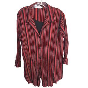 DressBarn 18 20 Women's Red Black Blazer Suit Coat Plus Size 2X 2XL XXL Jacket